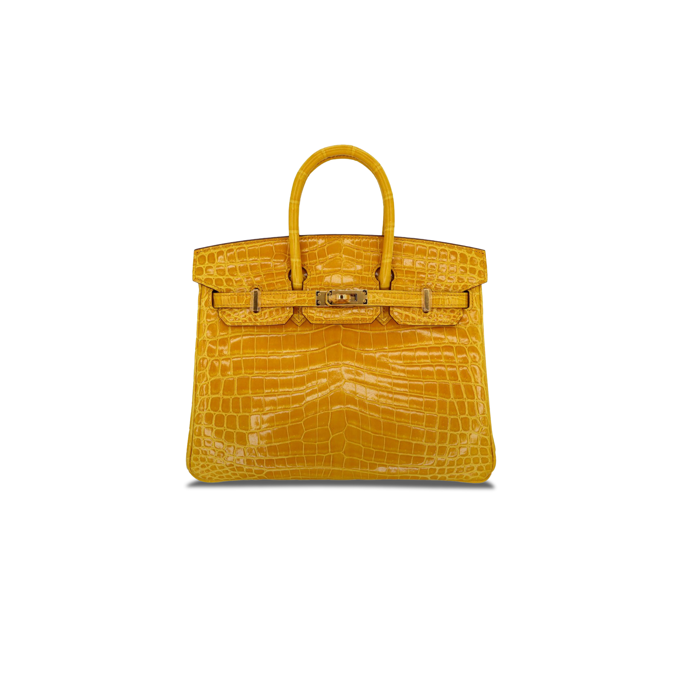 H**mes master birkin 25 crocodile leather yellow gold buckle h041354ck09 (25*20*13cm)
